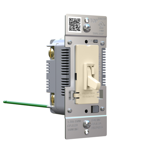 TSDL153PLA - Trademaster Toggle Slide LED Advanced Dimmer, Light Almond