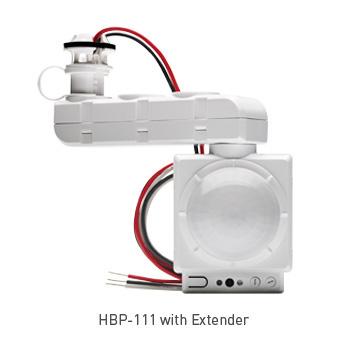 Product image for Pass & Seymour HBP-111-L7 120/230/277/347 VAC White High/Low Bay Passive Infrared Occupancy Sensor with IR Remote Capability