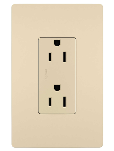 885-TRI - radiant® Tamper-Resistant Outlet, Ivory