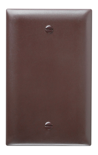 Picture of TP13 - TradeMaster® 1-Gang Nylon Wall Plate, Blank, Box Mounted, Brown