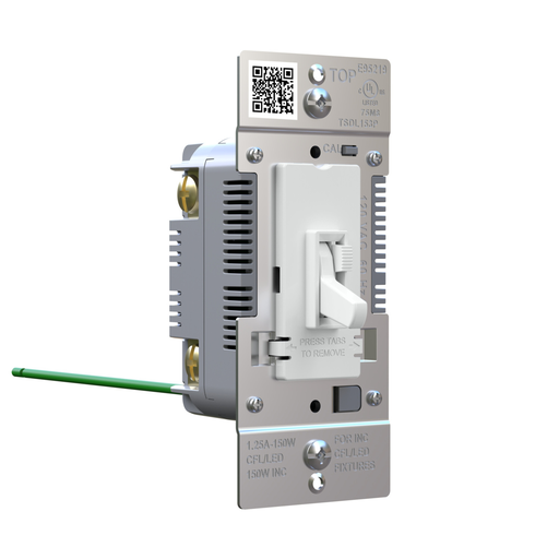 TSDL153PW - Trademaster Toggle Slide LED Advanced Dimmer, White