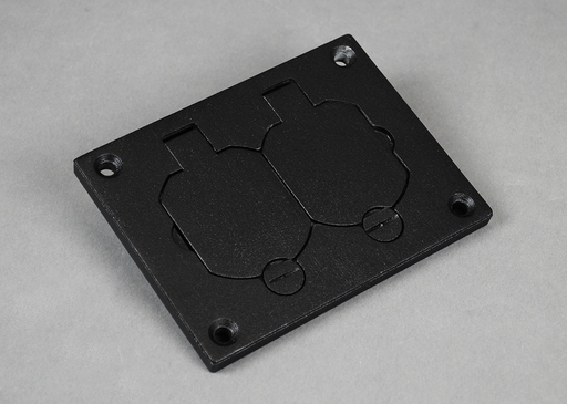 828R-TCAL-BK - Omnibox® Rectangular Black Duplex Cover Plate