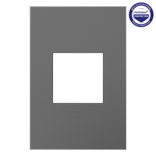 AWP1G2-MG6 - adorne® Magnesium 1-Gang Screwless Wall Plate with Microban®