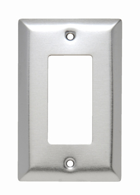 Mayer-DDS-Junior Jumbo 1-Gang 302/304 Stainless Steel Wall Plate, Decorator Openings-1