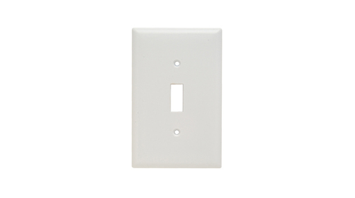 SPJ1-W - Junior Jumbo 1-Gang Thermoset Wall Plate, 1 Toggle Switch Opening, White