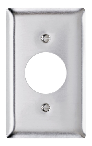 Mayer-DDS-1-Gang 302/304 Stainless Steel Wall Plate, Single Receptacle Openings-1