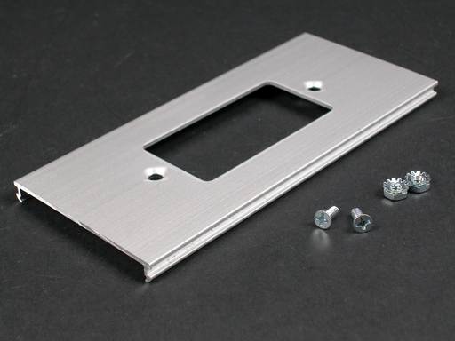 Product image for Wiremold AL3346G 6 x 2-3/4" GFCI and Surge Receptacles Rectangular Raceway Device Cover Plate
