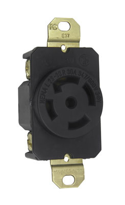 Product image for Pass & Seymour L2330-R Turnlok Single Receptacle, 5wire, 30amp 347/600V
