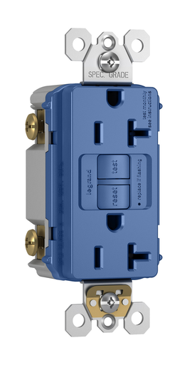 Product image for Pass & Seymour 2097-NABL 20A 125V Self Test NAFTA Compliant GFCI Blue