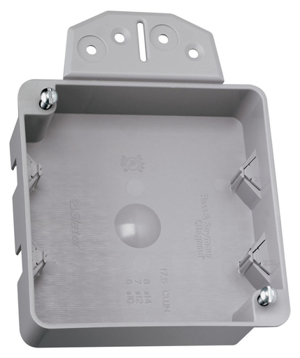 Mayer-DDS-Shallow 4-in Square Box with Threaded Mounting Holes-1