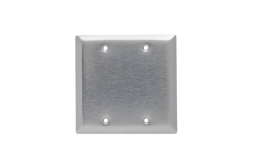 Mayer-DDS-2-Gang 430 Stainless Steel Wall Plate, Blank Box Mounted-1