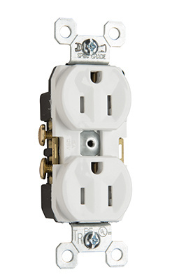Mayer-DDS-15A 125V Commercial Grade Tamper-Resistant Duplex Receptacle, White-1