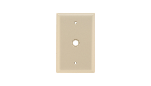 Product image for Pass & Seymour SPJ11-I 1-Gang 1-Telephone/Cable Ivory Smooth Thermoset Plastic Junior-Jumbo Communication Wallplate