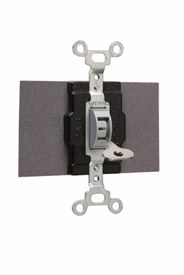 Product image for Pass & Seymour 1221-L Locking Manual Controller, Single Pole Double Throw, 15A 120/277V - Brown