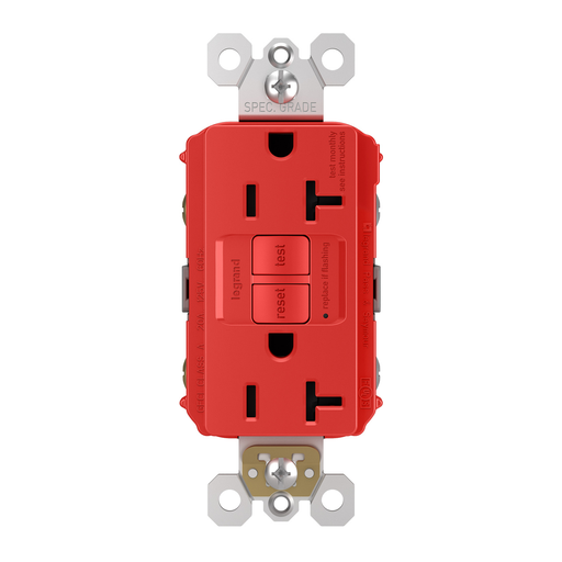 Mayer-DDS-radiant® 20A Duplex Self-Test GFCI Receptacles with SafeLock® Protection, Red-1