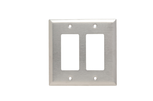 Mayer-DDS-Junior Jumbo 2-Gang 302/304 Stainless Steel Wall Plate, Decorator Openings-1
