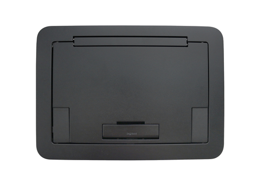Product image for Wiremold EFB45BTBK Evolution™-Series EFB45 Floor Box Flush Style Cover with Solid Lid