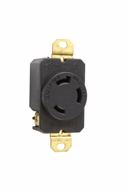 Product image for Pass & Seymour L730-R Turnlok Single Receptacle, 3wire, 30amp 277V