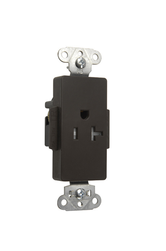 Product image for DECO REC SGL TAMPER RES 20A/125V BN