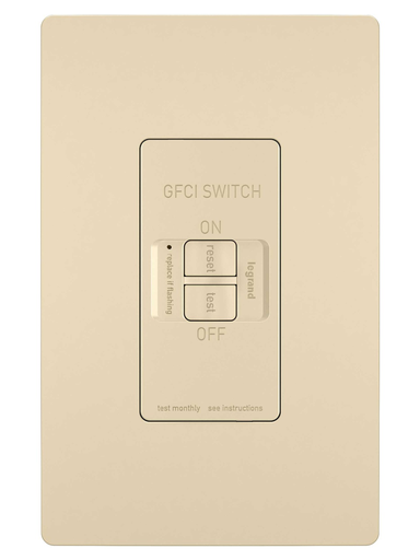 Mayer-DDS-radiant® Dead Front 20A Duplex Self-Test GFCI Receptacles with SafeLock® Protection, Ivory-1
