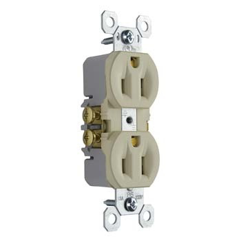 Picture of 3232-I - Trademaster® 15A/125V Duplex Receptacle, Ivory