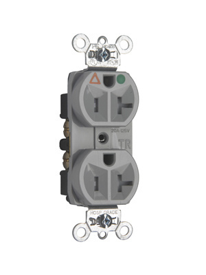 Product image for HG IG TR DUP RECEPT 20A 125V GRY