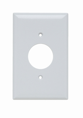 Mayer-DDS-Junior Jumbo 1-Gang Thermoset Wall Plate, Single Receptacle Opening, White-1