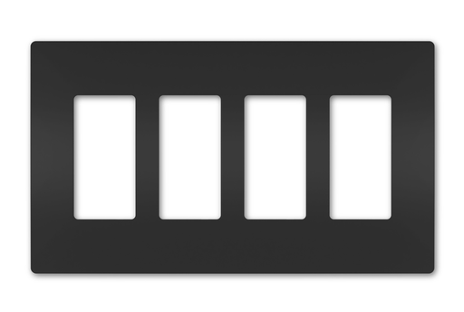 RWP264BK - radiant® 4-Gang Screwless Wall Plate, Black