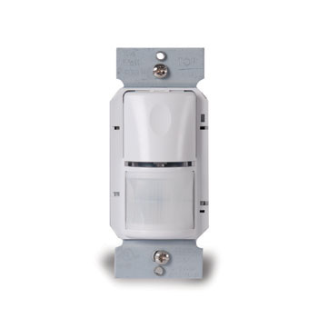 WS-301-W - Wattstopper® PIR Single Pole Single Relay Occupancy Sensor, 800W at 120V/1200W at 277V, White