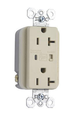5362-ISP - 20A 125V Extra Heavy Duty Spec-Grade Surge Protective Duplex Receptacle, Ivory