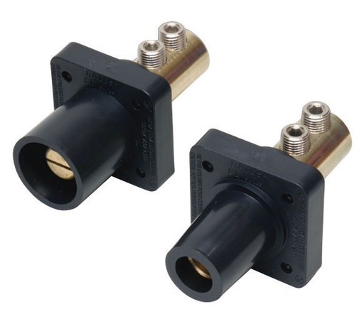 Product image for Pass & Seymour PS40-MRB-BK Male Cam Device, 400A 600V, Panel Mount - Black