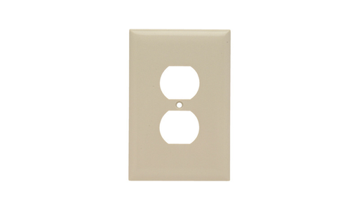 Mayer-DDS-Jumbo 1-Gang Thermoset Wall Plate, 1 Duplex Receptacle Opening, Ivory-1