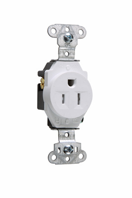 Mayer-DDS-15A 125V Construction Spec-Grade Tamper-Resistant Single Receptacle, Back and Side Wire, White-1