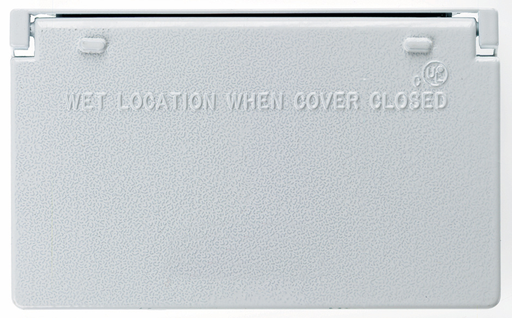 CA26-WH - Cast Weatherproof Decorator/GFCI Horizontal Cover, Self-Closing, White