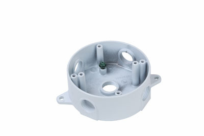 Mayer-DDS-Weatherproof Round Die-Cast Aluminum Box, White-1