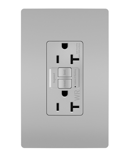 Mayer-DDS-radiant® Tamper-Resistant Weather-Resistant 20A Duplex Self-Test GFCI Receptacles with SafeLock® Protection, Gray-1