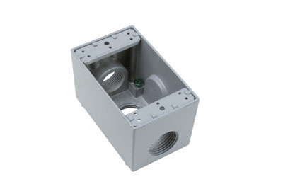 Mayer-DDS-Weatherproof One Gang Deep Box, Gray-1