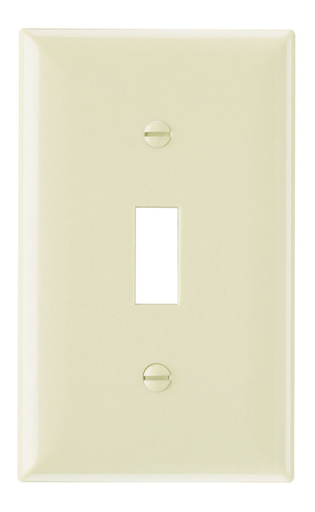 Mayer-DDS-1-Gang Thermoset Wall Plate, 1 Toggle Switch Opening, Light Almond-1