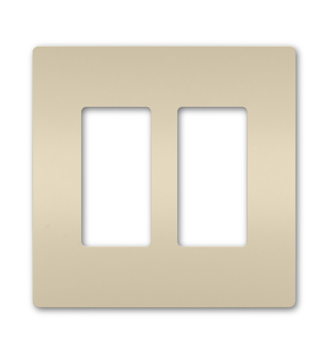 RWP262LA - radiant® 2-Gang Screwless Wall Plate, Light Almond