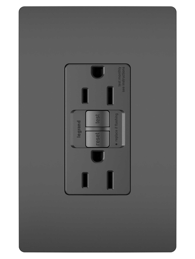 Mayer-DDS-radiant® 15A Duplex Self-Test GFCI Receptacles with SafeLock® Protection, Black-1