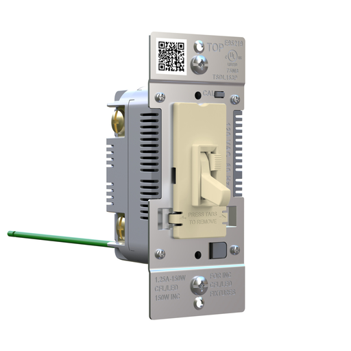 TSDL153PI - Trademaster Toggle Slide LED Advanced Dimmer, Ivory