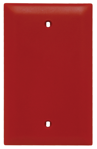 TP13RED - TradeMaster® 1-Gang Nylon Wall Plate, Blank, Box Mounted, Red
