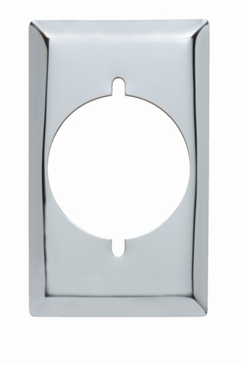 Mayer-DDS-1-Gang Chrome Wall Plate, 1 Power Outlet Rec+G650:G683eptacle Opening-1