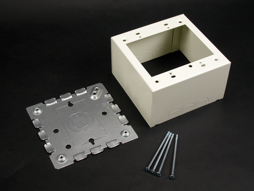 Mayer-DDS-Wiremold 500/700 Series Two-Gang Deep Switch and Receptacle Box Fitting, Ivory-1