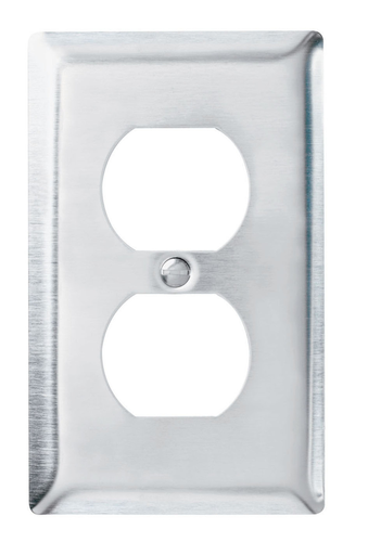 Mayer-DDS-1-Gang 302/304 Stainless Steel Wall Plate, Duplex Receptacle Openings-1