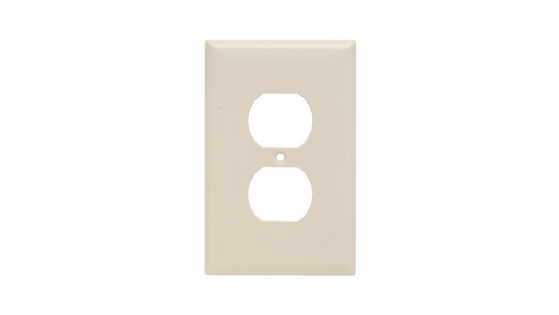 Mayer-DDS-Junior Jumbo 1-Gang Thermoset Wall Plate, 1 Duplex Receptacle Opening, Light Almond-1