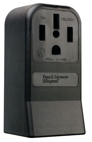 Mayer-DDS-50A 125/250V 14-50R Straight Blade Single Surface Receptacle, 3-Pole, 4-Wire-1