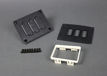 829PFL-BLK - Modulink 880MP Communications Cover Plate