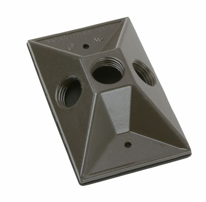 WPB13-BR - Outdoor Lamp Cluster Cover for Single Gang Box, Bronze