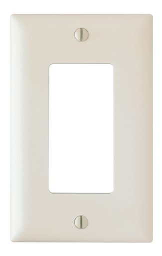 TradeMaster® 1-Gang Nylon Wall Plate, 1 Decorator Opening, Light Almond
